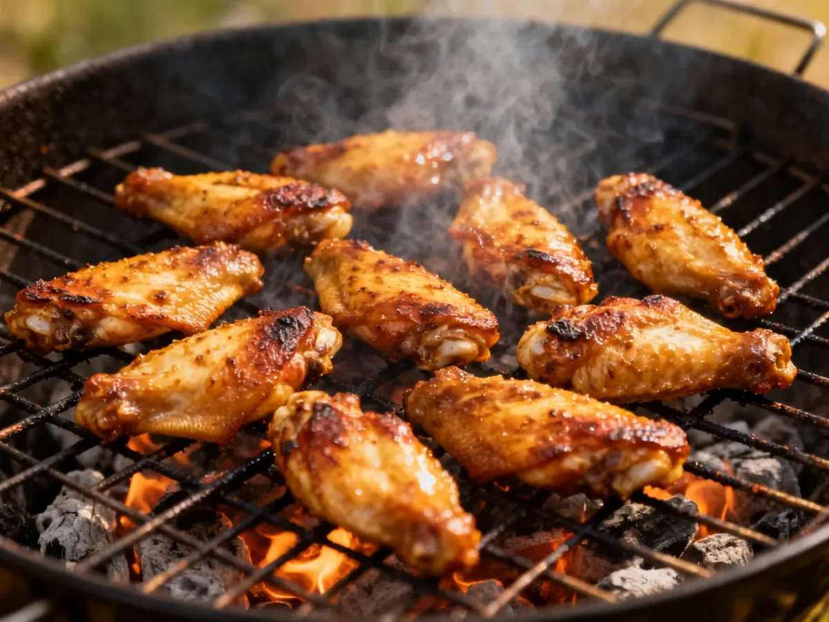 Skrzydełka kurczaka grillowane na ruszcie